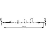 Handbremsseil li | NISSAN QASHQAI 07 | 1987482338