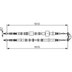 Handbremsseil | OPEL Meriva | 1987477936