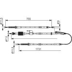 Handbremsseil | OPEL Zafira 11 | 1987482804