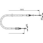 Handbremsseil | PEUGEOT 207CC 08 | 1987482323