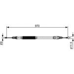 Handbremsseil re | CITROEN DS5,PEUGEOT 3008,5008 13 | 1987482429