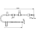 Handbremsseil re | HYUNDAI Getz 02 | 1987482071