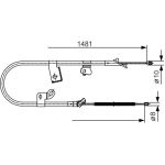 Handbremsseil re | TOYOTA Yaris (Japan) 02-05 | 1987477919