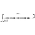 Handbremsseil re | VW T5 (kurzer Radst.) 04 | 1987482016