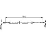 Handbremsseil | RENAULT Megane 08 | 1987482325