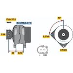 Lichtmaschine | AUDI,SEAT | 0 986 048 180