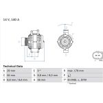 Lichtmaschine | AUDI,SEAT,SKODA,VW | 0 986 046 180