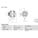 Lichtmaschine | AUDI,VW | 0 986 041 870