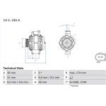 Lichtmaschine | BMW 120Ah | 0 986 046 270