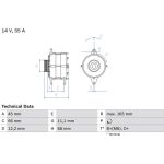 Lichtmaschine | FIAT Uno | 0 986 033 890