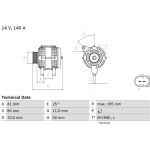 Lichtmaschine | FIAT,IVECO,UAZ | 0 986 046 210