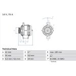 Lichtmaschine | FIAT,OPEL,LANCIA | 0 986 048 781