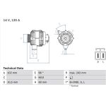 Lichtmaschine | Hyundai,KIA 2.0CRDi 01 | 0 986 049 550