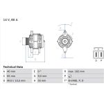 Lichtmaschine | MAZDA 626 | 0 986 042 911