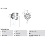 Lichtmaschine | MERCEDES C-Klasse | 0 986 036 820