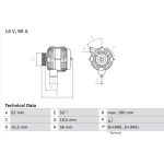 Lichtmaschine | MERCEDES SLK-Klasse | 0 986 039 860