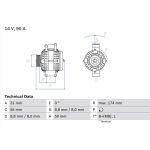 Lichtmaschine | MERCEDES Sprinter (903) | 0 986 042 530