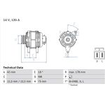 Lichtmaschine | MITSUBISHI Pajero | 0 986 045 611