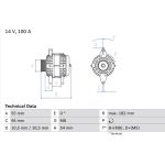 Lichtmaschine | OPEL Astra,Vectra 1.6-2.0 98 | 0 986 042 740