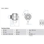 Lichtmaschine | OPEL Astra,Zafira,Meriva,Corsa | 0 986 081 150