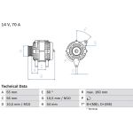 Lichtmaschine | OPEL Corsa,Astra,Agila,Meriva,Tigra | 0 986 044 210