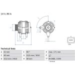 Lichtmaschine | PEUGEOT | 0 986 082 740