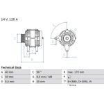 Lichtmaschine | SEAT,VW | 0 986 038 950