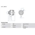 Lichtmaschine | VOLVO 940,960,740 | 0 986 039 180