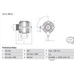 Lichtmaschine | VW Bora,T4,Golf IV, LT | 0 986 046 050