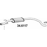 Mittelschalldämpfer | OPEL Corsa D 1.0 06 | 34.6117