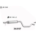 Mittelschalldämpfer | OPEL Meriva 03 | 34.6107