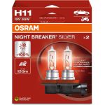 OSRAM H11 12V 55W PGJ19-2 NIGHT BREAKER SILVER +100% Licht