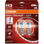 OSRAM H3 12V 55W PK22s NIGHT BREAKER LASER +150% Licht