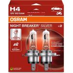 OSRAM H4 12V 60/55W P43t NIGHT BREAKER SILVER +100% Licht