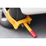 Radkralle Parkkralle mit Sicherheitsschloss für PKW Wohnwagen Anhänger - Reifenbreite 18-26cm - Felgenkralle Reifenkralle Wegfahrsperre Diebstahlsicherung | NO0600