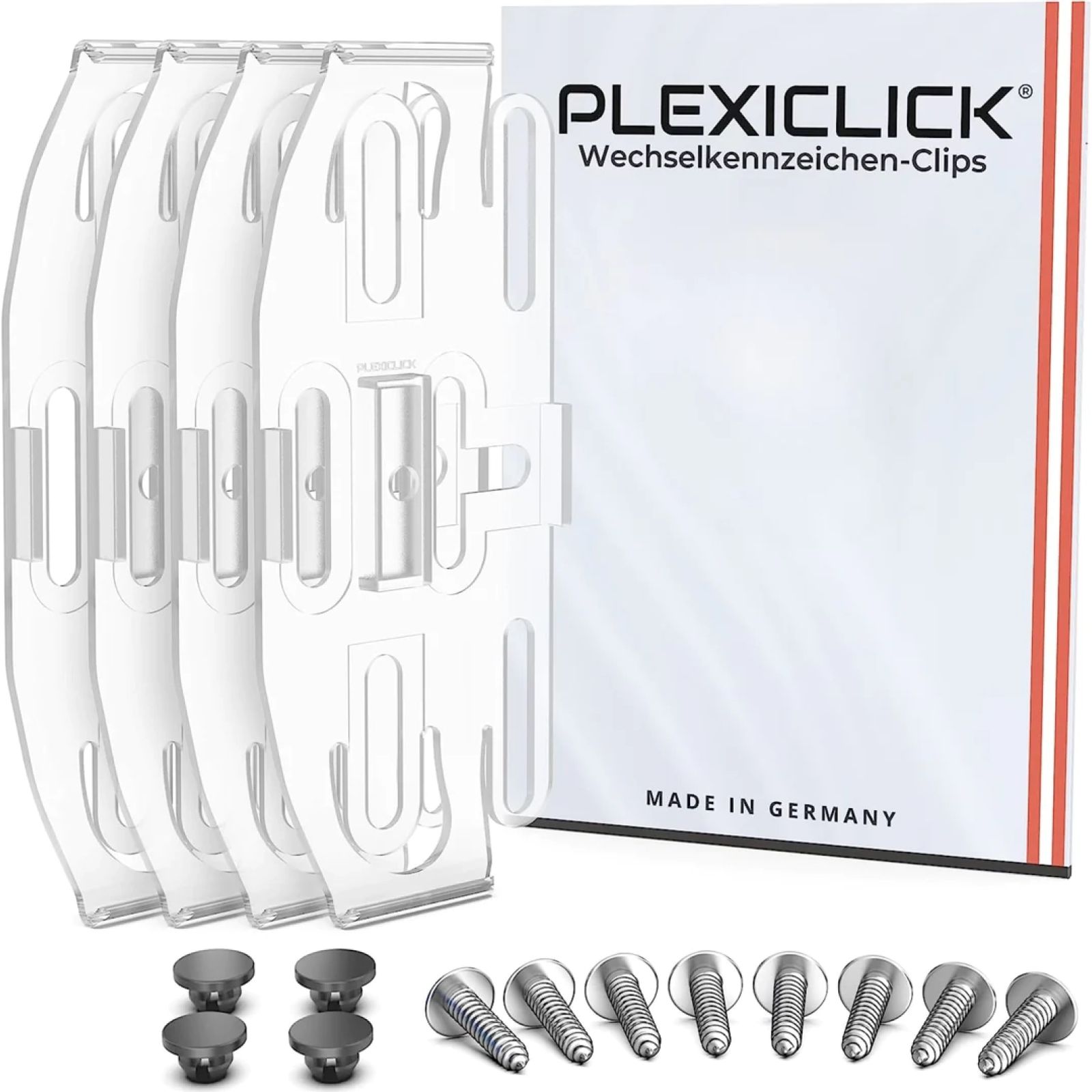 Rahmenlose Kennzeichenhalter Plexi Click V3 Transparent | Plexiclick V3  transp