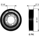 Riemenscheibe | OPEL Astra,Meriva,Corsa | TVD1036