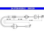 Seilzug, Kupplungsbetigung | 24.3728-0328.2