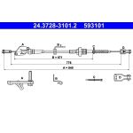 Seilzug, Kupplungsbetigung | 24.3728-3101.2