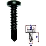 Selbstbohrende Schraube Universal Schwarz 4,2X19 (100 Stück) | C60163