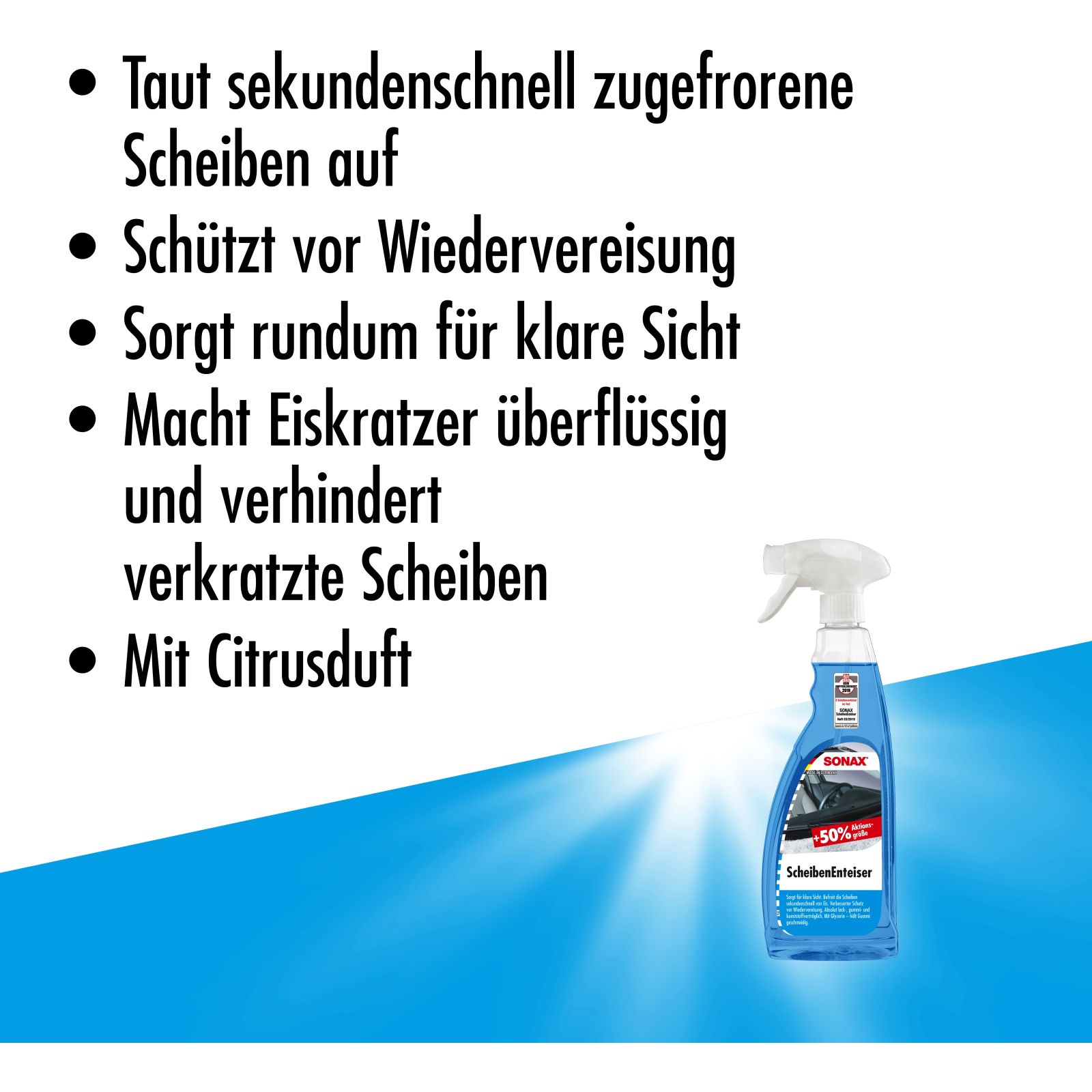 SONAX Scheiben Enteiser Spray 500 ml Scheibenenteiser Scheibe