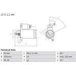 Starter | AUDI,PORSCHE | 0 986 024 010