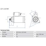 Starter | AUDI,SEAT,SKODA,VW | 0 986 025 070