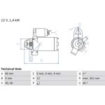 Starter | BMW 1,2,3,4 Serie | 0 986 024 980