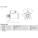 Starter | CITROEN,PEUGEOT | 0 986 016 950