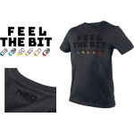 T-Shirt Mit Aufdruck, Feel The Bit, Gr÷sse L | 81-641-L