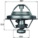 Thermostateinsatz mit Dichtung | FORD,SEAT,VW Galxy 2,8i T3,4 | TX 24 87D