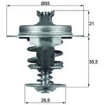 Thermostateinsatz mit Dichtung | PSA, FIAT,FOR 1.9D 95 | TX 67 83D