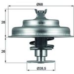 Thermostateinsatz mit Dichtung | RENAULT Espace/Trafic 80-01 | TX 75 80D