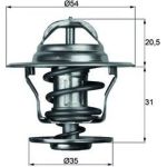 Thermostateinsatz mit Dichtung | VAG 1.1-2.0i -94 | TX 13 71D